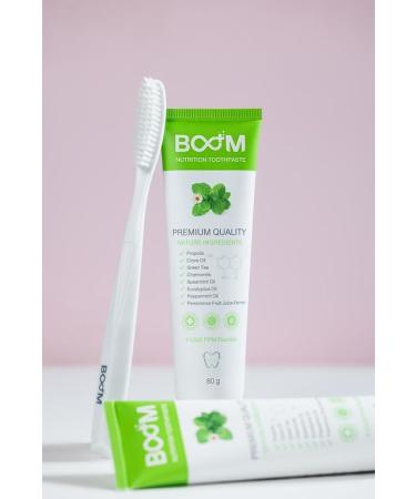 Buy Boom Nutrition Natural Toothpaste - 80g | Eco-Friendly Ingredients for Healthy Teeth - Buy Online on GoSupps.com
