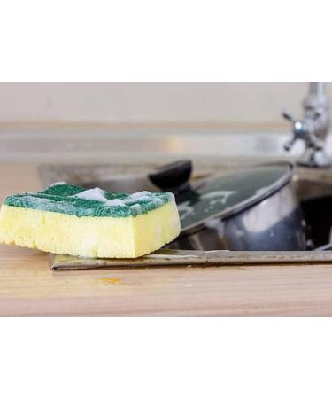 6" x4' Green/Yellow H.D. Foam Scrub Sponge (10 Pack) - Buy Online on GoSupps.com