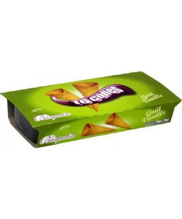 La Basquaise 16 Ice Cream Cones Vanilla Flavor 175 g (Pack of 5 or 80 Cones