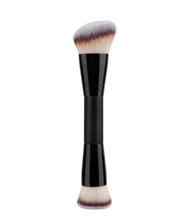 Dual Ended Makeup Brush Set Eyeshadow Lipstick Blush Highlighter Bronzer & Concealer Brushes (Black)