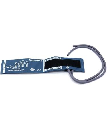 Universal NIBP Cuff for Neonate 6-11cm Double Tube Reusable PU Replacement Blood Pressure Cuff No Connector. Neonate Blue Pu+dual Tubes
