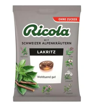 Lakritzs - Bonbons suisses aux R glisse confiserie traditionnelle au go t frais et agr able recette originale suisse paquet familial - Compatible avec Ricola - 75g