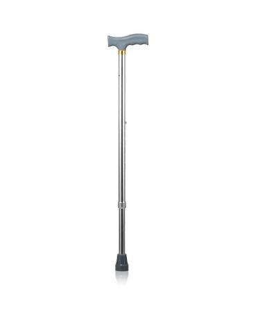 Walking Stick Crutch for Elderly Seniors Teleswalking Cane Height Adjustable Lightweight Aluminum Walking Aid for Men Women with Ergonomic Handle (Silver) Elegant