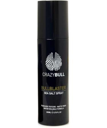 Crazy Bull Sea Salt Spray - Vegan & Water-Based Bull Blaster with Natural Matte Finish & Firm Hold - Thickening & Volumising Texture Hair Styling Product for Men & Women Citrus Scent
