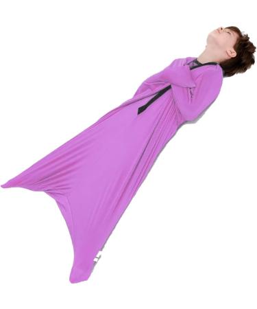 Sensory Body Sock for Kids - Stretchy Full Body Wrap to Relieve Stress - Silver Grey Medium Size - Easy to Wash & Breathable - Ideal for Children with Autism & Anxiety - Buy Online on GoSupps.com