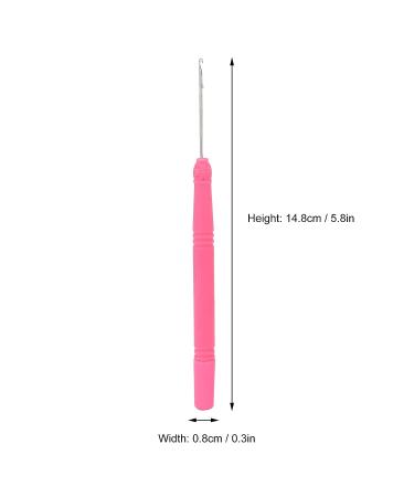 5pcs Plastic Hair Extension Crochet Hook Set - Latch Hook Needles for Braiding Hair (Rose Red #1) - Buy Online on GoSupps.com
