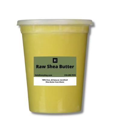 HalalEveryDay Raw Unrefined Grade A Soft and Smooth African Shea Butter from Ghana - Amazing quality and consistency - comes in a 32 oz Jar - Total weight approximately 24 oz 2 Pound (Pack of 1)