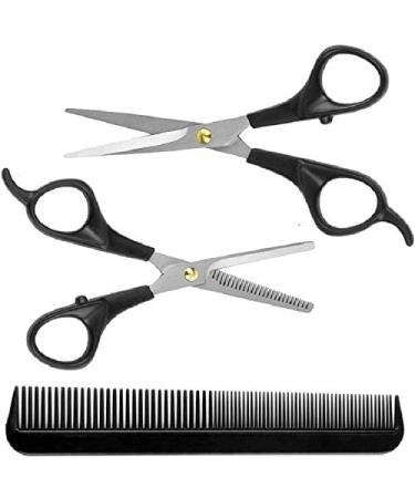 Professional Barber Scissors and Hair Comb Set for Hairdressing - 3pc Hairdresser Set - Buy Online on GoSupps.com