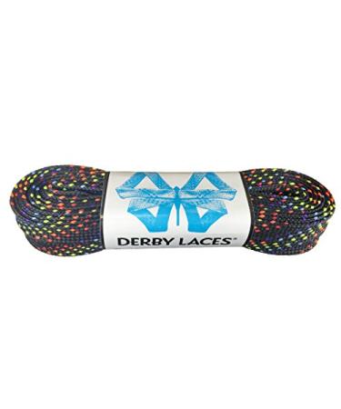 Derby Laces Rainbow 60 Inch Waxed Skate Lace for Roller Derby, Hockey and Ice Skates, and Boots