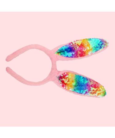 hgnxa Easter Rabbits Ear Hairband Woman Teens Sequins Headbands for Movie Enthusiasts Animes Theme Gatherings Hairband White - Buy Online on GoSupps.com
