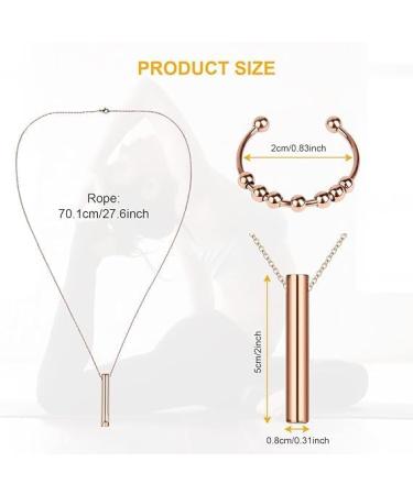 Mindful Breathing Necklace | Stress Relief & Anxiety Relief | Gold Necklace for Men & Women - Buy Online on GoSupps.com