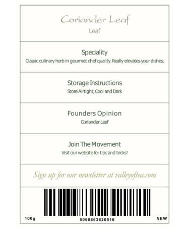 Organic Dried Coriander Leaves - Premium Quality Spice (100g) | Dried Coriander Leaf for International Shipping - Buy Online on GoSupps.com