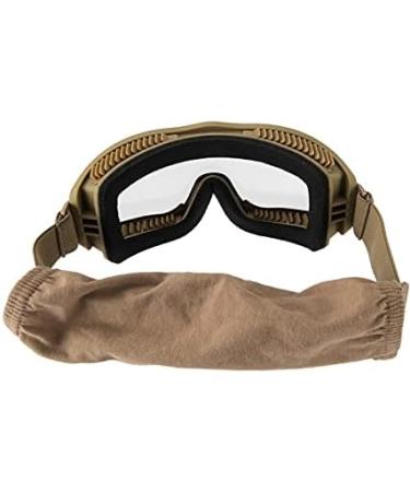 Lancer Tactical AERO 3mm Dual Pane Safety Goggles ANSI Z87.1 Rated - Tan/Clear - Buy Online on GoSupps.com