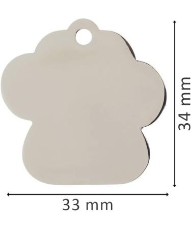 BWM Fashion Personalized Pet ID Tags Dog Tags | Dog Tag for Pets Laser Engraved & Personalised | ID Tags for Dogs & Cats | Durable Strong & Deeply Engraved - Large Paw Print Red Large Red - Buy Online on GoSupps.com