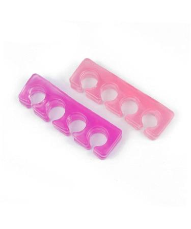 Onsinic 2st / piece of silicone-soft shape-toe-separator finger-spacer for manicure pedicure nail tool flexible soft silica random color