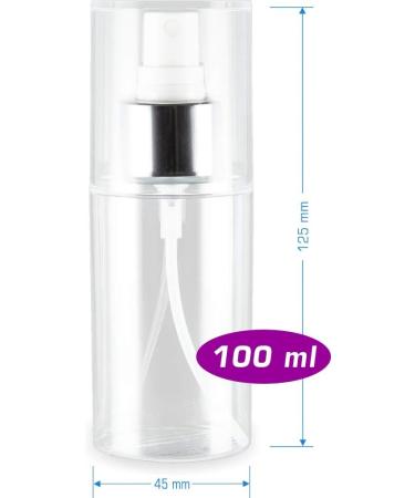 3 Pack Clear Refillable Spray Bottles with Atomizer - 100ml Empty - Perfect for Travel & DIY - Buy Online on GoSupps.com