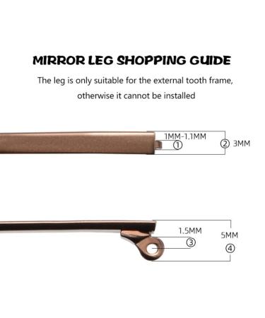Lurrose Glasses Legs Replacement Set Sunglasses Repair Accessories for Men & Women Durable Metal Frame Parts - Buy Online on GoSupps.com