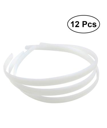 12 Non-Toxic DIY Headbands - Wide No Teeth Hairband Accessories for Women & Girls (White) - Buy Online on GoSupps.com