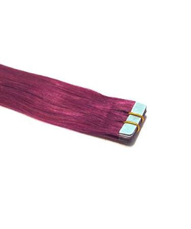 Tape In / On 100% Human Hair Remy Hair Extensions Hair Extension 2.5g / Weft (50cm - 10 Wefts - Violet)
