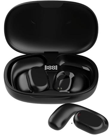 Wireless Earbuds with Ear Hook HiFi Stereo Sound Noise Reduction Long Battery Life Free Calls - Black