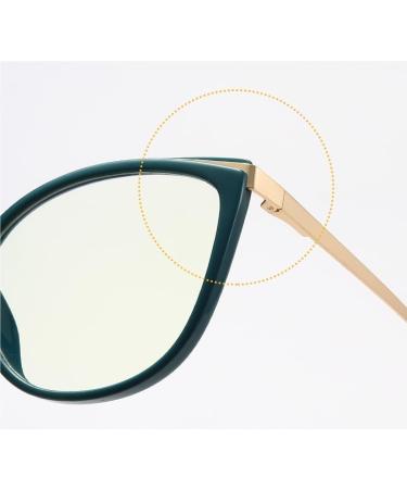 Parwana Cat-Eye Blue Light Blocking Reading Glasses - Oversized Flat Mirror Design (+0.00 Black) | Protect Your Eyes from Digital Strain - Buy Online on GoSupps.com