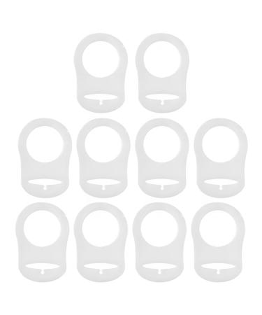 JSKWIKE 10 silicone ring pacifier silicone ring for pacifier chain silicone ring adapter for pacifier pacifier strap clip with baby silicone ring adapter for pacifier chains for baby young girls