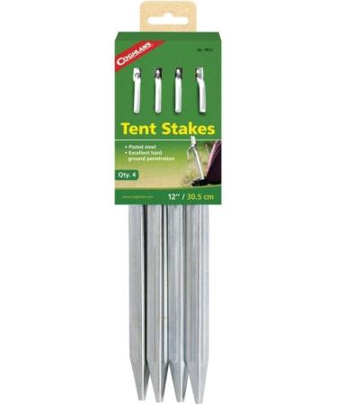Coghlan's Steel Tent Stakes 12-Inch - Durable Camping Pegs for Secure Tent Pitching - Buy Online on GoSupps.com