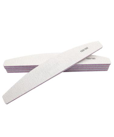 dijiusidy Nail File Half Moon Shaped Home Salon Personal Care Manicure Shaping Accessory Polishing Strips Dual-sided Pedicure Tool 100/180
