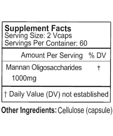 Mannan Oligosaccharides 500mg - 120 Capsules | Immune Support Supplement - Buy Online on GoSupps.com
