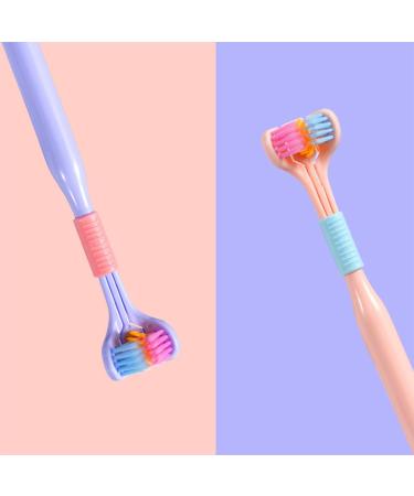 5-Set Portable Toothbrush for Adults - 360-Degree Oral Care Tool Ideal for Home & Travel Bathroom Accessories in Purple - Buy Online on GoSupps.com
