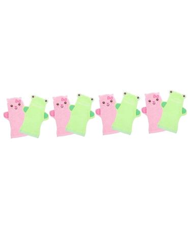 FRCOLOR 8 Pcs Bath Kids Mittens Kids Bath Mitt Shower Mitt for Cleaning Exfoliating Mittens for Bathing Mittens Kids Shower Supplies Body Wash Baby Take a Bath