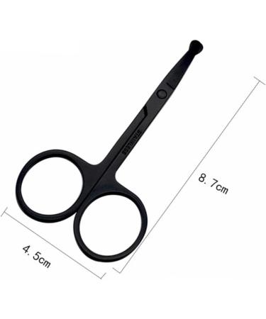 Beaupretty 2 SKE Onion Cutter Fabric Shears & Nasal Hair Scissors for Men - Stainless Steel Nose Hair & Eyebrow Trimmer - Medium Size | 2 Pack Black - Buy Online on GoSupps.com