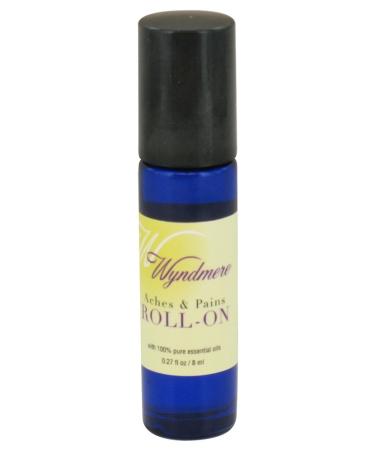 Aches & Pains Roll-on for Soothing Sore Muscles - 100% Pure Therapeutic Quality Essential Oils and Jojoba Oil - Wyndmere - 8ml
