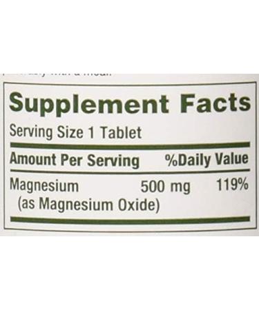 Nature's Bounty Magnesium 500 mg Tablets - 100 Count - Buy Online on GoSupps.com