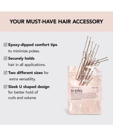 Kitsch Brown U-Shape Bobby Pins - 18pcs for Styling & Sectioning | Non-Slip Hair Pins for Women | Ideal for Thin & Thick Hair - Buy Online on GoSupps.com