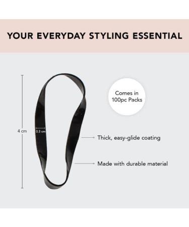 Kitsch No-Snag Mini Gummy Hair Bands for Hair Styling | 200 Pcs, 2pack (Black) - Perfect Hair Ties for Toddlers | Braids, Ponytails | Holiday Gift - Buy Online on GoSupps.com