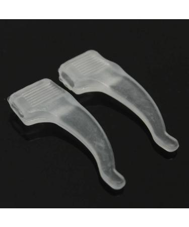 NATEFEMIN 10 Pairs Anti-Slip Eyeglass Ear Hooks Lace Eyeglass Holder Silicone Accessory Clear