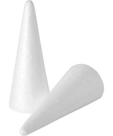 12-Pack Foam Tree Cones for DIY Arts and Crafts - Handmade Gnomes, Holiday Decor, Classroom Activities | Bulk Pack (White, 2.87x7.25 in) - Buy Online on GoSupps.com