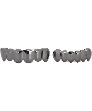 Shop Hip Hop Prop Teeth Accessories - Shiny Black Brass & Silicone Decoration for Halloween Party Gifts - Buy Online on GoSupps.com