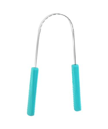 Stainless Steel Tongue Scraper Fights Bad Breath Tongue Cleaner for Adults Mouth Care for Fresh Breath Travel Essentials for Oral Care Easy to Use (Green)