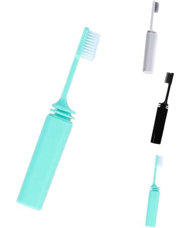 3 Set of Foldable Bamboo Charcoal Toothbrushes for Travel Camping & Outdoors - Eco-Friendly Style 03 - Buy Online on GoSupps.com