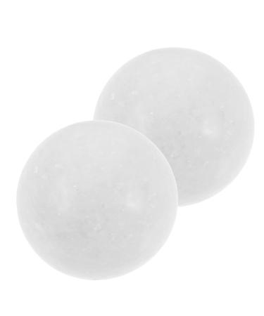 Amosfun 1 set exercise ball rolling balls made of jade jade handballs massage ball tool rolling handball palm massage sport massage ball gift roll the ball older white 5x5cm white