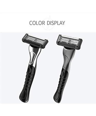 Shaving Razor Gift Pack - 6 Blade Design Swedish Stainless Steel Metal Handle with Rubber Grip - Perfect Gift for Smooth Shaving - Buy Online on GoSupps.com