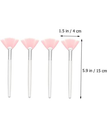 4pcs Makeup Brush Fan Highlighters Pink Powder Brows Cream Women Facial Brush The Face Cosmetic Miss - Buy Online on GoSupps.com