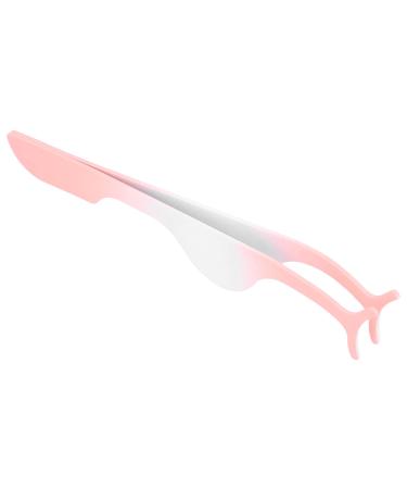 Stainless steel tweezers eyelash tweezers eyelash tweezers easy to wear suitable for use with brush simple make-up durable and rust-free (color gradient orange)