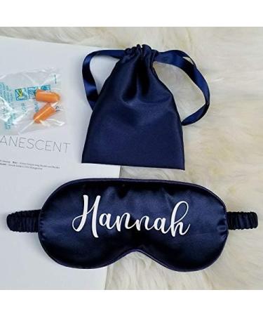 Custom Satin Sleep Mask - Personalized Gift for Her | Soft & Luxurious | Holiday/Christmas/Wedding Party Favors | Custom Text | Multiple Colors - Buy Online on GoSupps.com