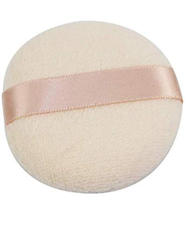 Soft Velor Powder Tackers for Makeup - 8 cm Round Sponges 3-Pack | Ideal for Loose Powder & Foundation | Beige Beauty Tool - Buy Online on GoSupps.com