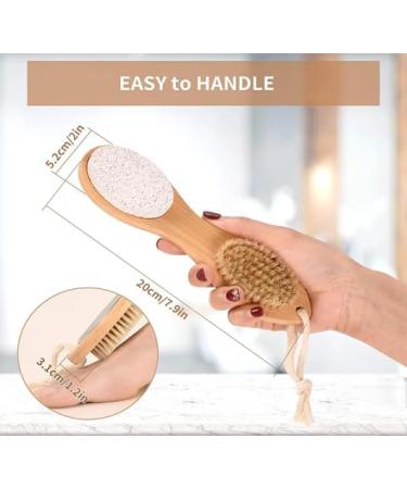 4 in 1 Pumice Stone Foot File Kit - Double-Sided Pedicure Tool with Steel Files Sandpaper Bamboo Brush | International Shipping Available - Buy Online on GoSupps.com