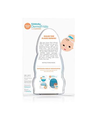 Fridababy DermaFrida 3-Step Cradle Cap System: Sponge Brush Comb with Storage Stand for Babies - Flake Fixer Solution - Buy Online on GoSupps.com