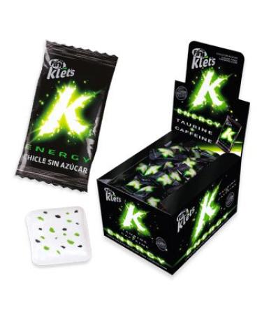 Fini Klets ENERGY Sugar-Free Chicle - With taurine caffeine niacin and vitamins - 200 units